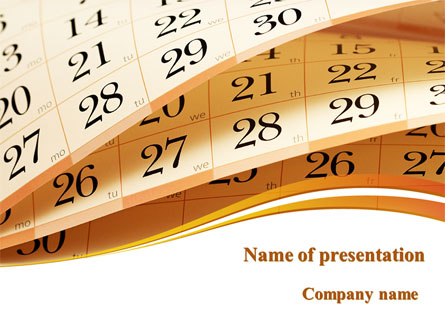 Calendar Presentation Template, Master Slide