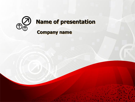 Red Wave Theme Presentation Template, Master Slide