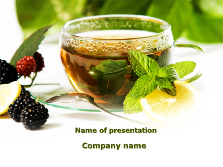 Mulberry Tea Presentation Template, Master Slide