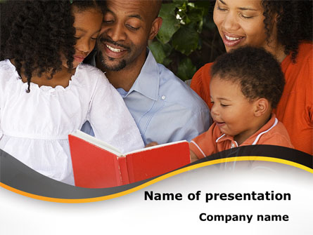 Happy Family Reading Bible Presentation Template, Master Slide
