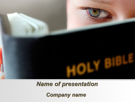 Holy Bible Study Presentation Template, Master Slide