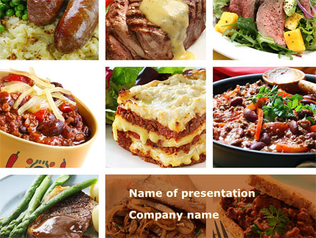 Cooked Food Presentation Template, Master Slide