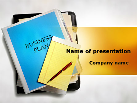 Business Plan Stack Of Papers Presentation Template, Master Slide