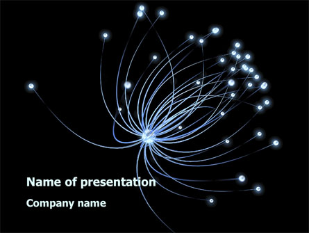 Optic Fiber line Presentation Template, Master Slide