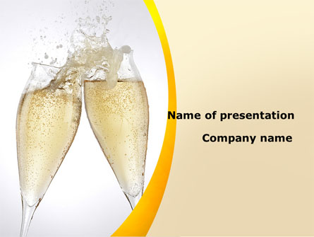 Splash Of Champagne Presentation Template, Master Slide