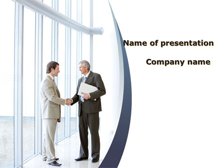 Business Meeting In A Lobby Presentation Template, Master Slide
