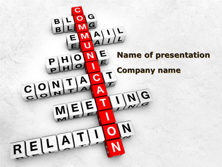 Modern Communication Crossword Presentation Template, Master Slide