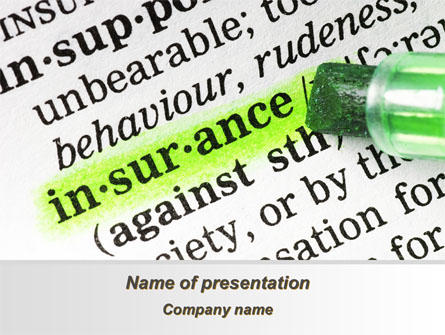 Insurance Interpretation Presentation Template, Master Slide