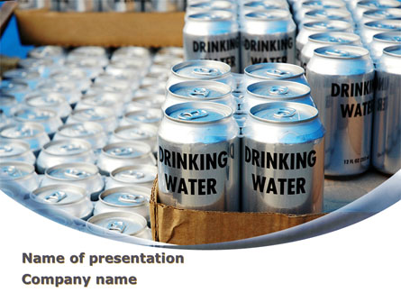 Cans of Water Presentation Template, Master Slide