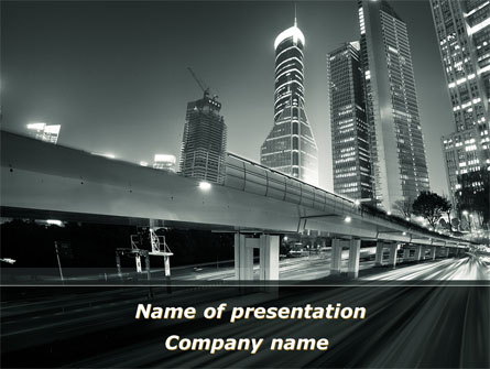 Night City Traffic Presentation Template, Master Slide