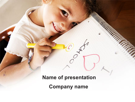 I Love School Presentation Template, Master Slide