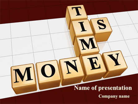 Time is Money In Cubes Presentation Template, Master Slide