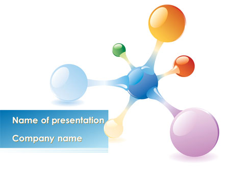 Molecular Model With Interatomic Connections Presentation Template, Master Slide