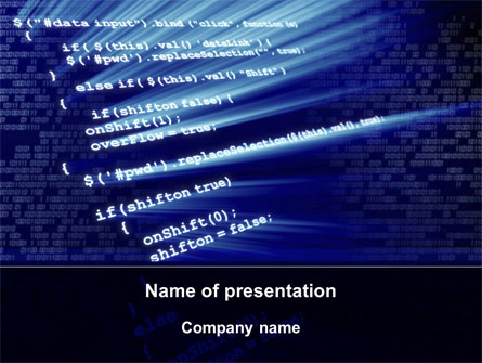 Programming Coding Presentation Template, Master Slide