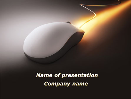 Computer Mouse Jet Presentation Template, Master Slide