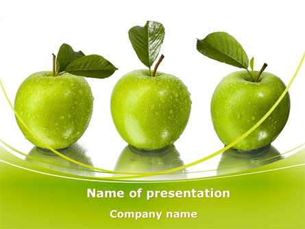 Green Apples Presentation Template, Master Slide
