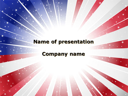 American Flag Stylized Presentation Template, Master Slide