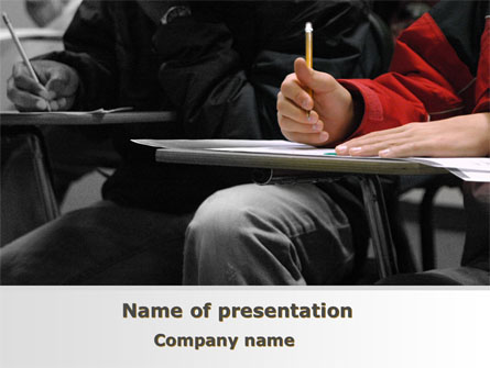 Student in a Lecture Presentation Template, Master Slide