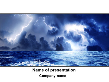 Navy Blue Sea Presentation Template, Master Slide
