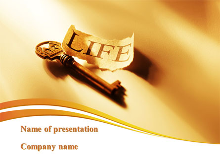 Key Of Life Presentation Template, Master Slide