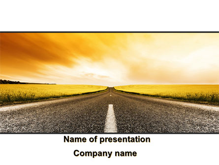 Road Into the Sunset Presentation Template, Master Slide
