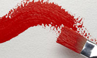 Red Paint Brush Presentation Template
