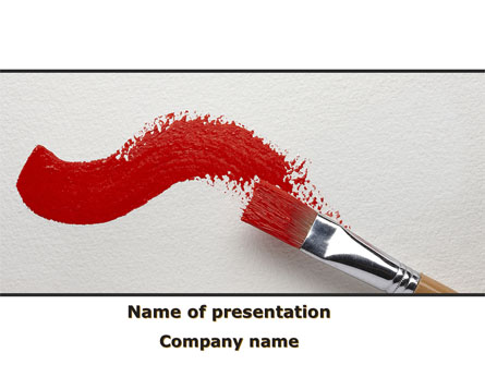 Red Paint Brush Presentation Template, Master Slide