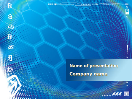 Abstract Blue Cells Presentation Template, Master Slide