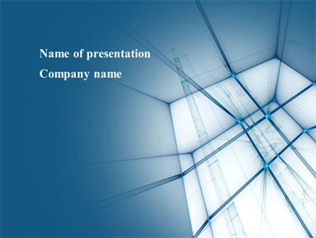 Abstract Blue Construction Presentation Template, Master Slide