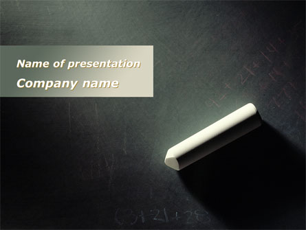 Blackboard and Chalk Presentation Template, Master Slide