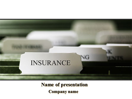 Insurance Tab Presentation Template, Master Slide