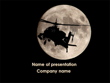 Attack Helicopter AH-64 Apache Presentation Template, Master Slide