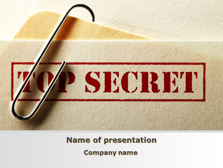 Top Secret Documents Presentation Template, Master Slide