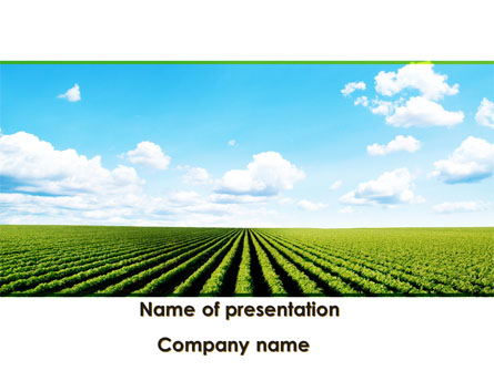 Cultivated Field Presentation Template, Master Slide