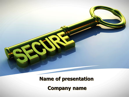 Secure Key Presentation Template, Master Slide