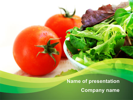 Salad with Tomatoes Presentation Template, Master Slide