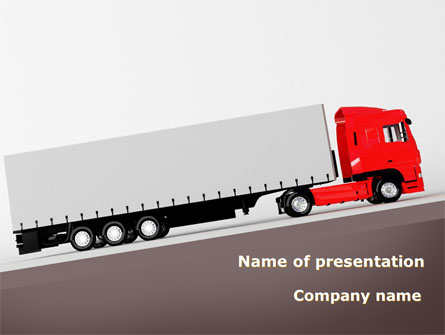 Truck Freight Presentation Template, Master Slide