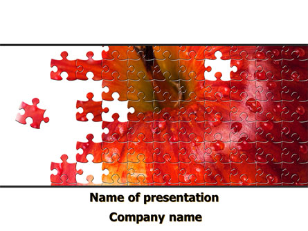 Apple Puzzle Presentation Template, Master Slide