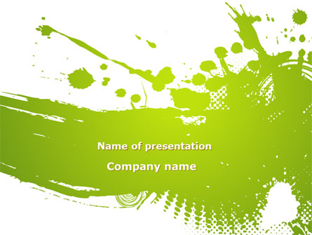 Green Splash Presentation Template, Master Slide