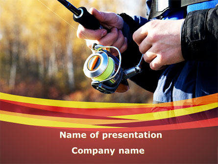 Fishing On A Spinning Presentation Template, Master Slide