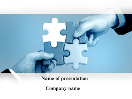 Blue Puzzle Solving Presentation Template, Master Slide