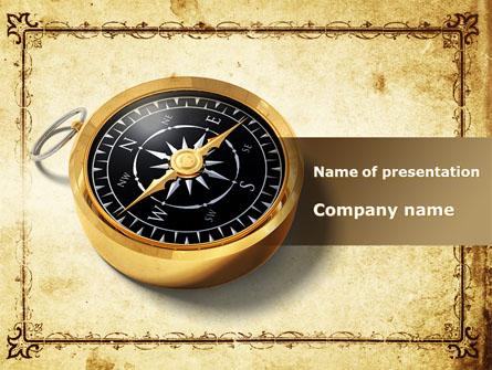 Business Consulting Compass Presentation Template, Master Slide
