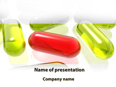 Red Pill Among Green Pills Presentation Template, Master Slide