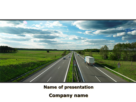 Road Freight Presentation Template, Master Slide