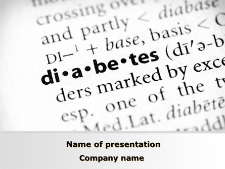Diabetes Presentation Template, Master Slide