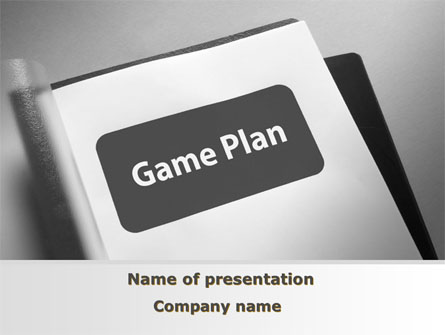 Game Plan Presentation Template, Master Slide