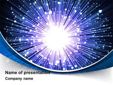 Optical Fiber Presentation Template, Master Slide