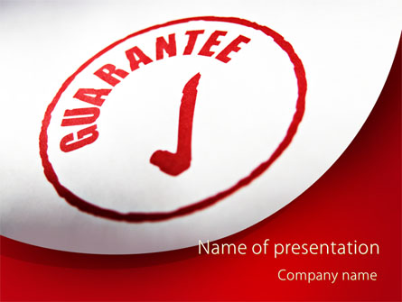 Guarantee Seal Presentation Template, Master Slide