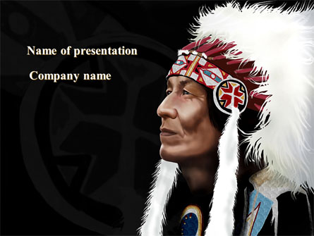 American Indian Chief Presentation Template, Master Slide