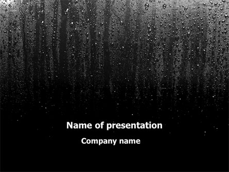 Drops On a Dark Glass Presentation Template, Master Slide